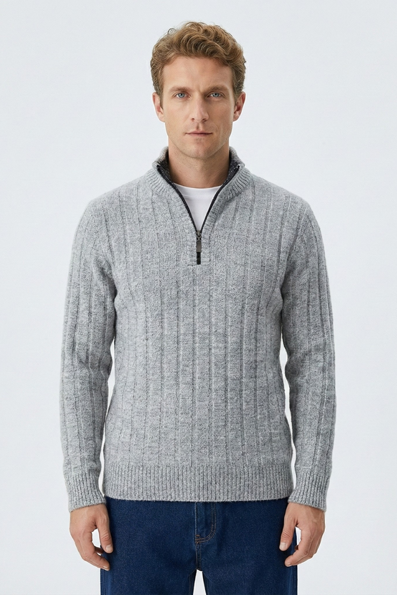 Freddie Quarter Zip Sweater | Zenda