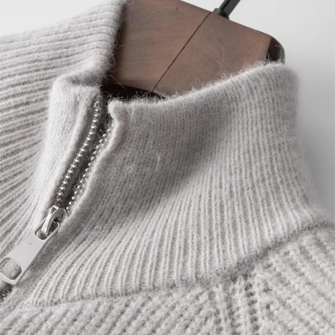 Colton Cashmere Zip Sweater | ZENDA