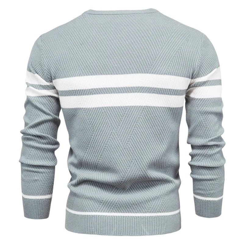 Zander Field Stripe Cotton Crewneck | Zenda
