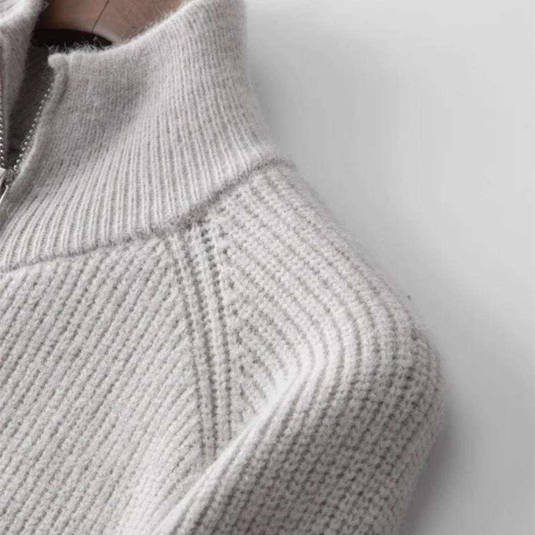 Colton Cashmere Zip Sweater | ZENDA
