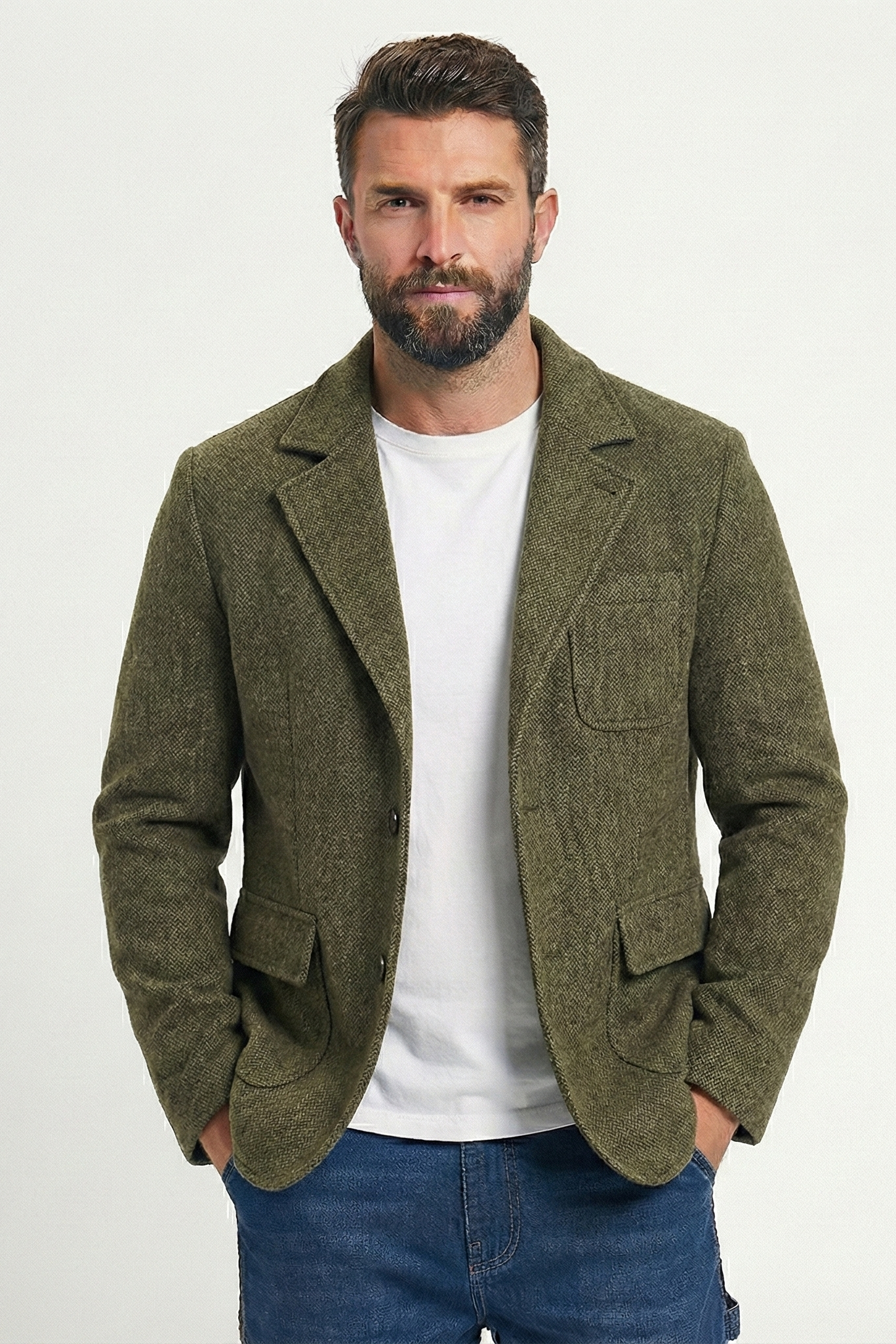 Men's Vintage Canvas Single Breasted Jacket | ZENDA
