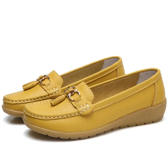 Dames Mocassin Orthopedisch Leer • OrthoMoc™