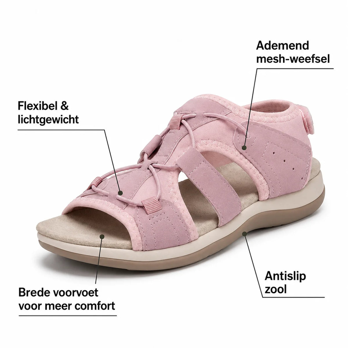 OrthoCelia™ • Orthopedische Leren Comfortsandalen voor Dames