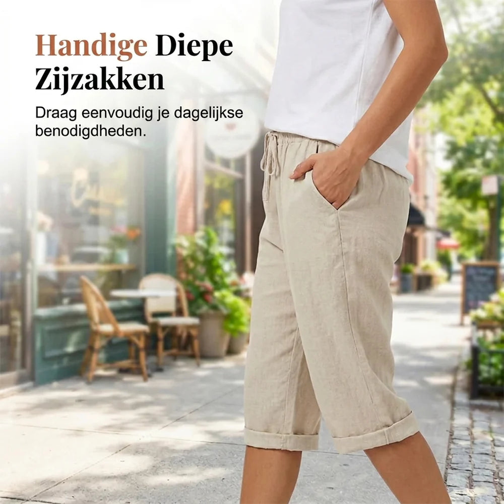 Zenda™ | Katoen linnen Dames Shorts