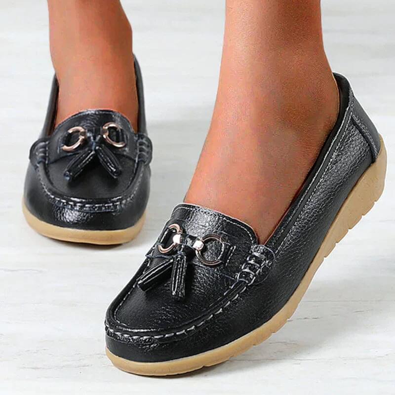 Dames Mocassin Orthopedisch Leer • OrthoMoc™