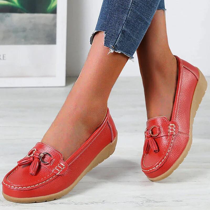 Dames Mocassin Orthopedisch Leer - OrthoMoc™