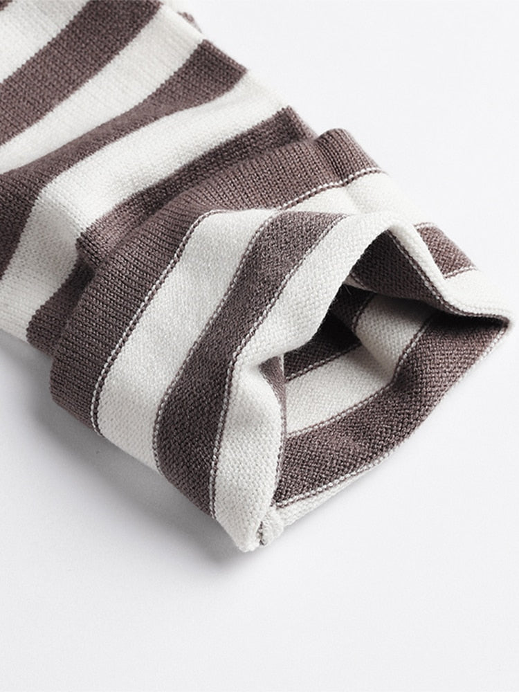 Striped Gestreepte Gebreide Damestrui | Zenda