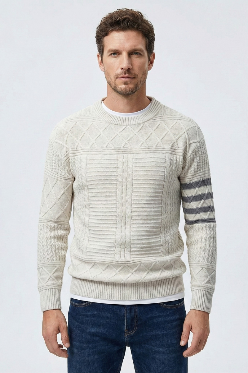 Warren Cable Crewneck Sweater | Zenda