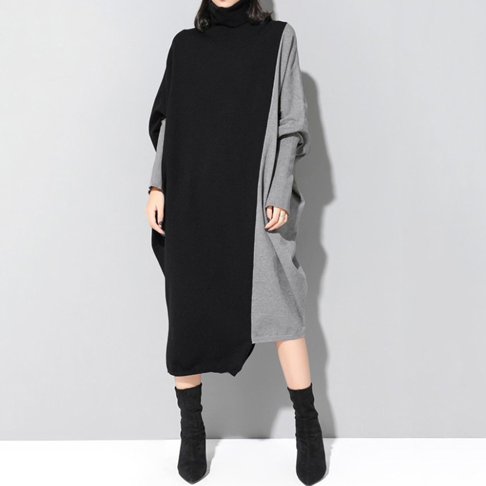 Knitted Long Sweater Dress | Zenda