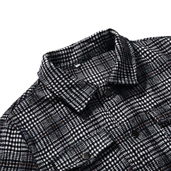 Men's Lapel Plaid Pocket Men's Jacket | ZENDA