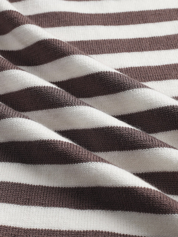 Striped Gestreepte Gebreide Damestrui | Zenda