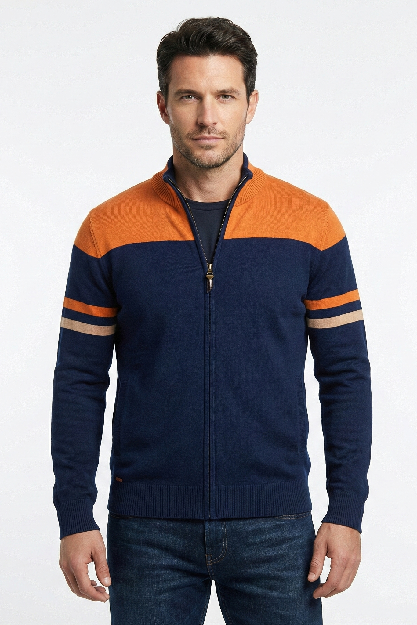 Atlas Retro Striped Bomber Jacket | ZENDA