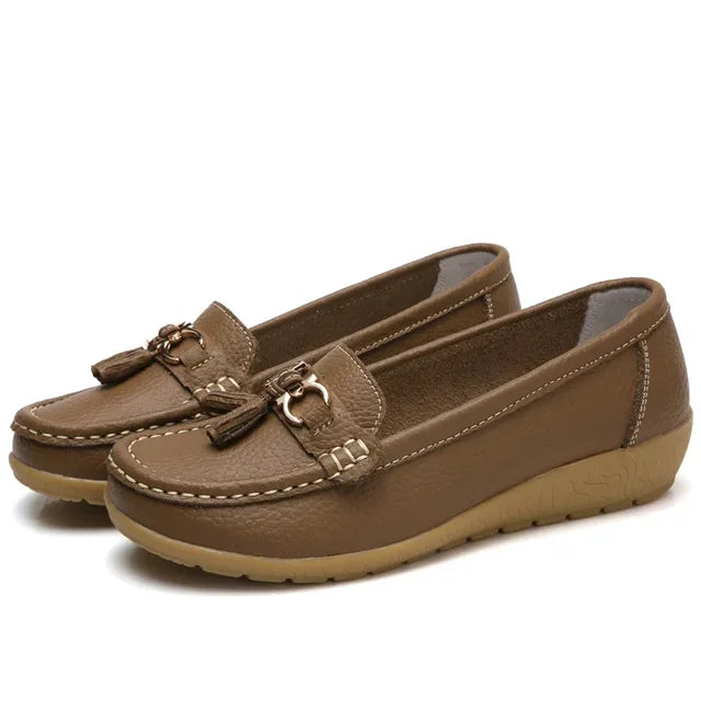 Dames Mocassin Orthopedisch Leer • OrthoMoc™