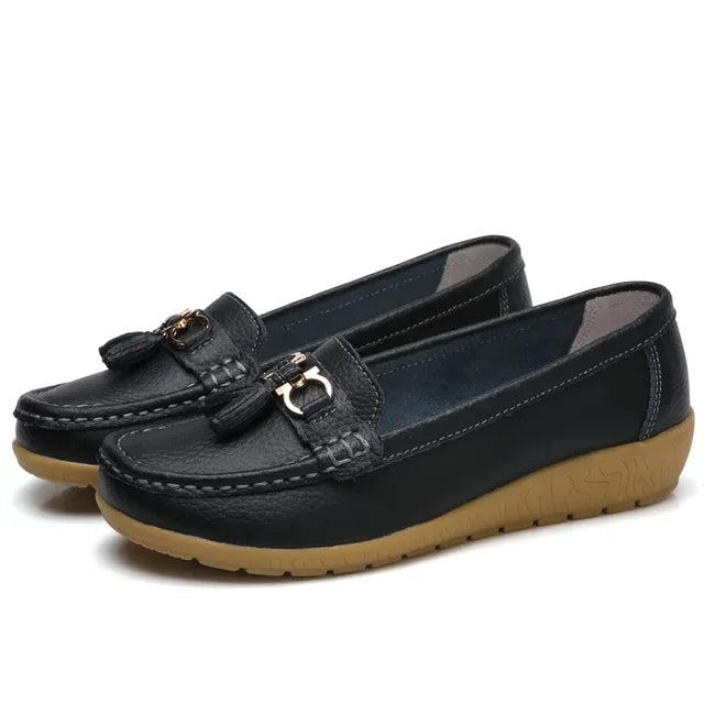 Dames Mocassin Orthopedisch Leer • OrthoMoc™