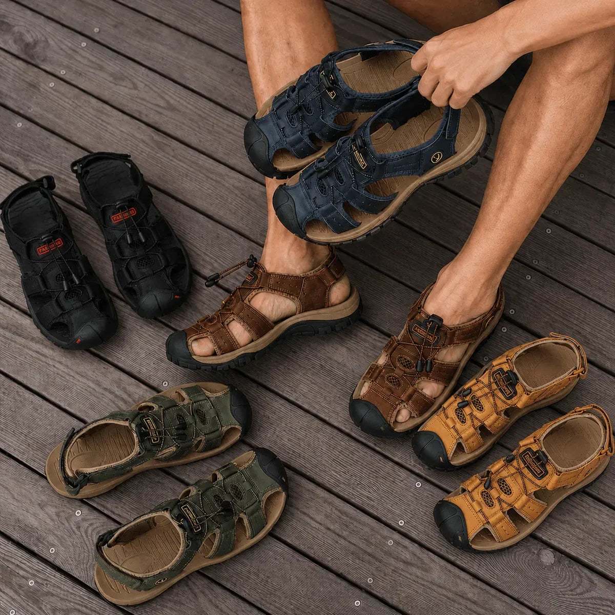 ErgoStride™ • All-Terrain Comfort Sandalen voor Heren
