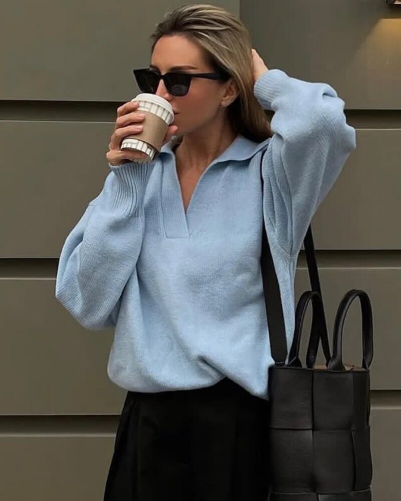 Zaynab V-neck Sweater | Zenda