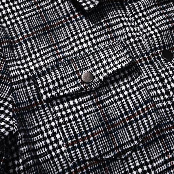 Men's Lapel Plaid Pocket Men's Jacket | ZENDA