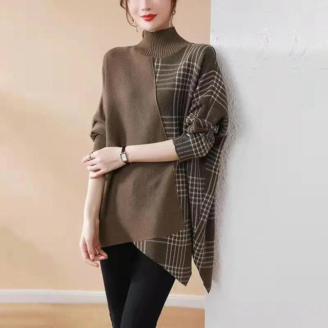 Patchwork Turtleneck Sweater | Zenda