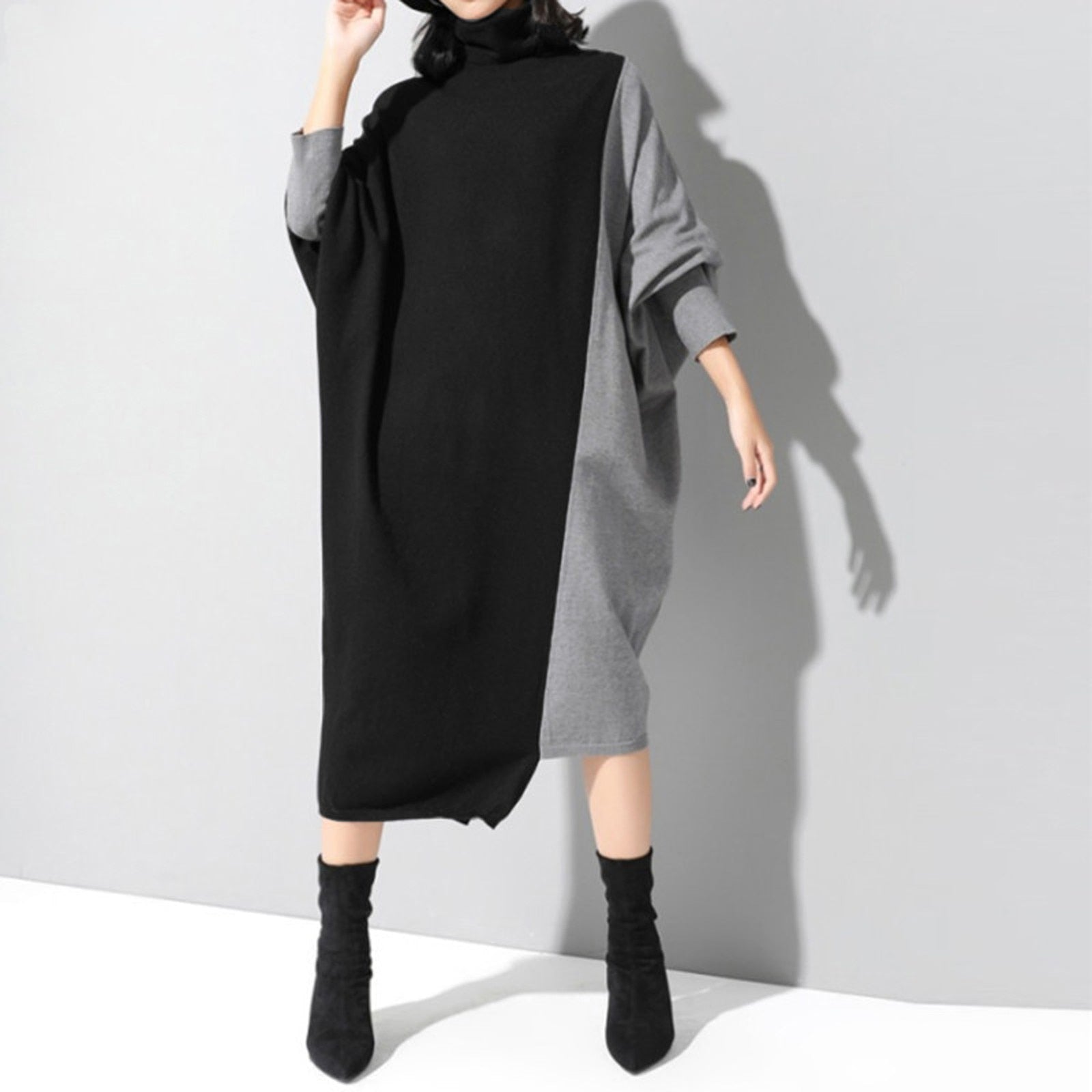 Knitted Long Sweater Dress | Zenda