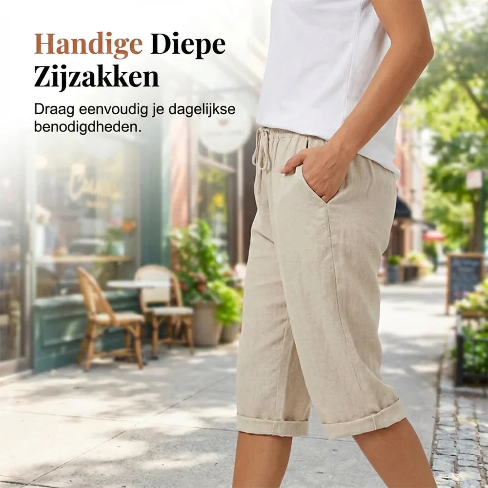 Zenda™ - Katoen linnen Dames Shorts