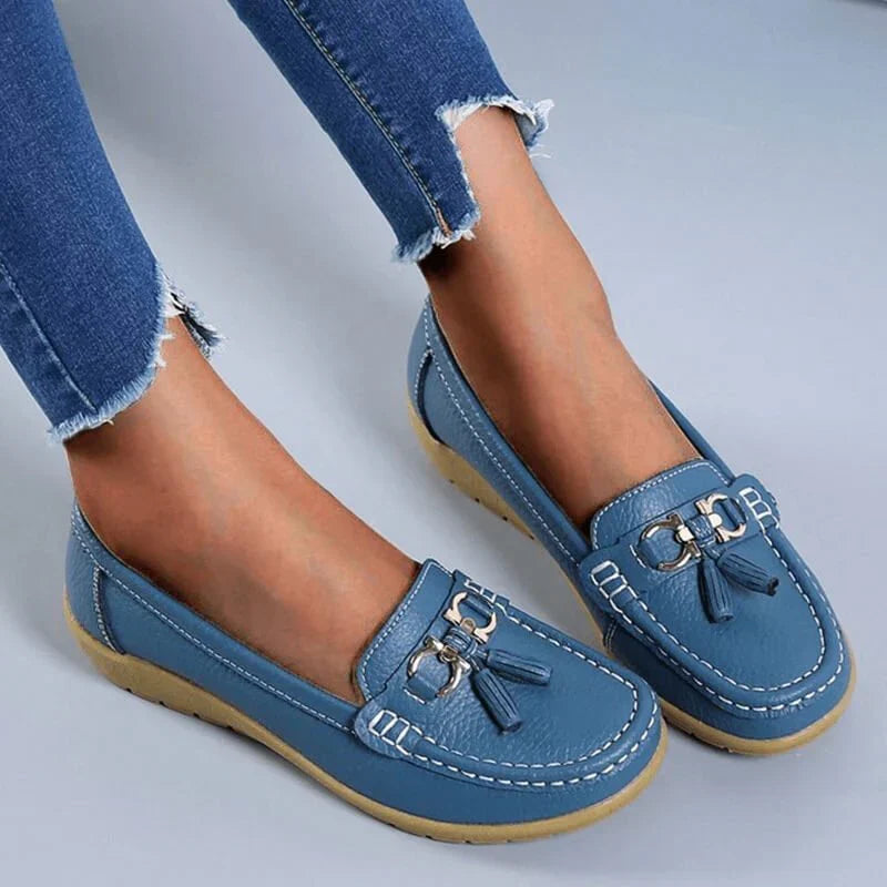 Dames Mocassin Orthopedisch Leer • OrthoMoc™